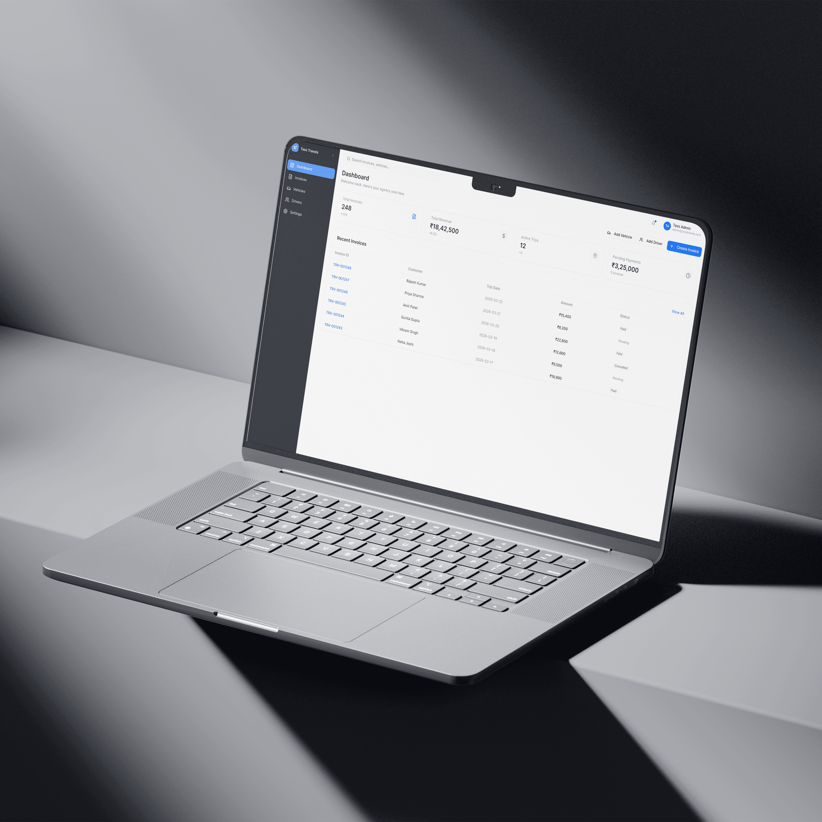 Tass Travels Billing Software — Fludo Technologies
